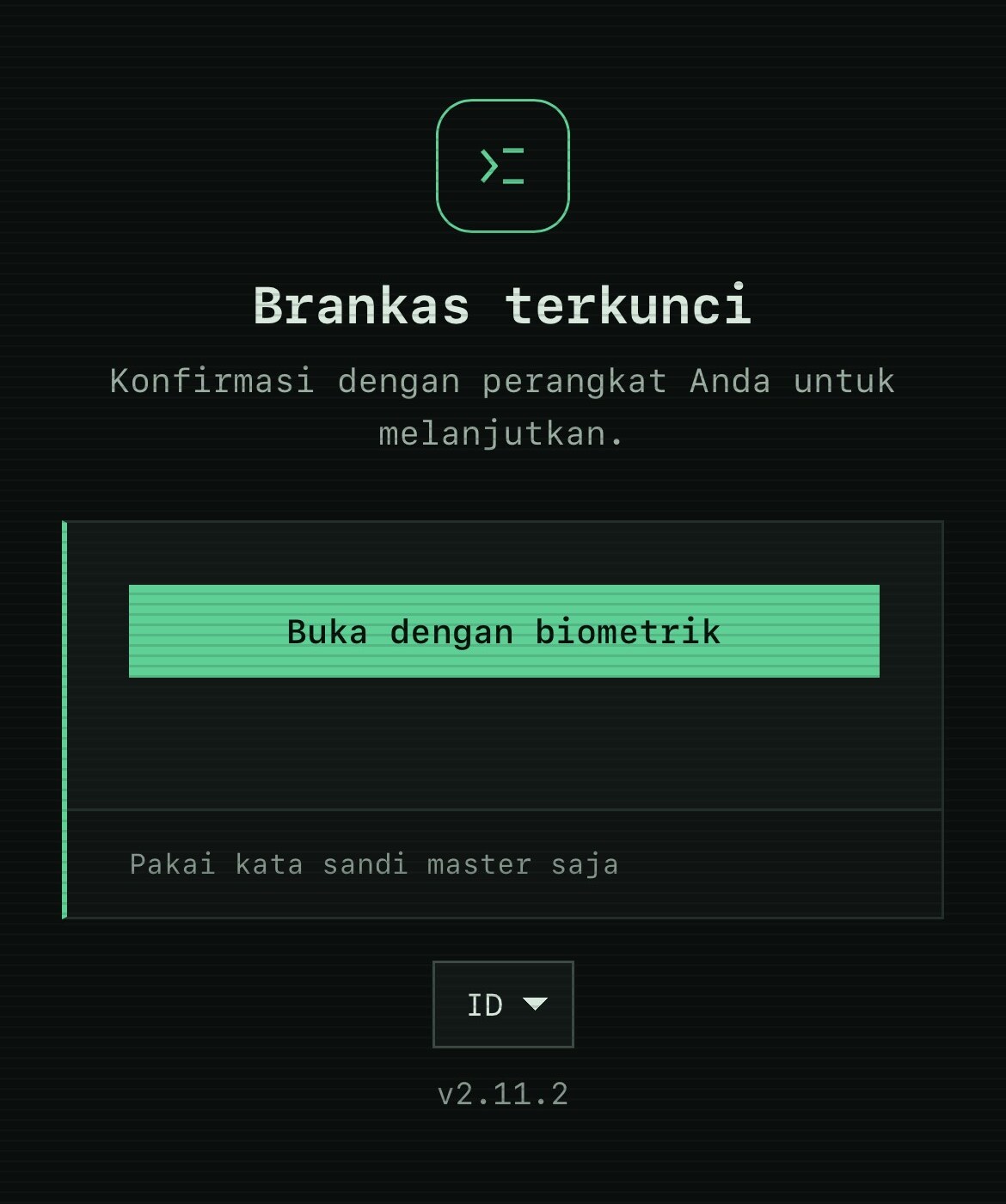SPM locked screen in Indonesian