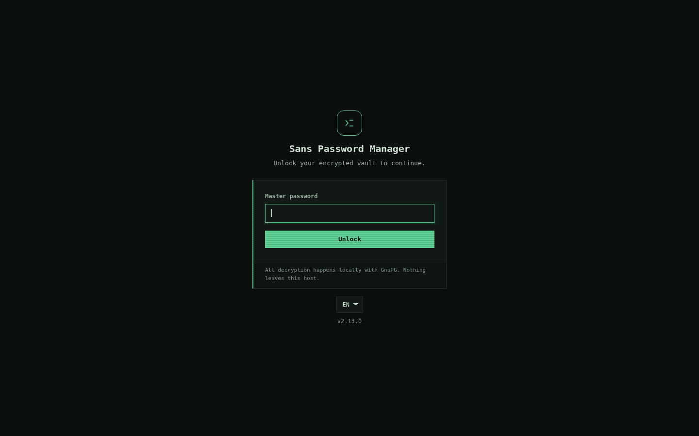 SPM master-password login