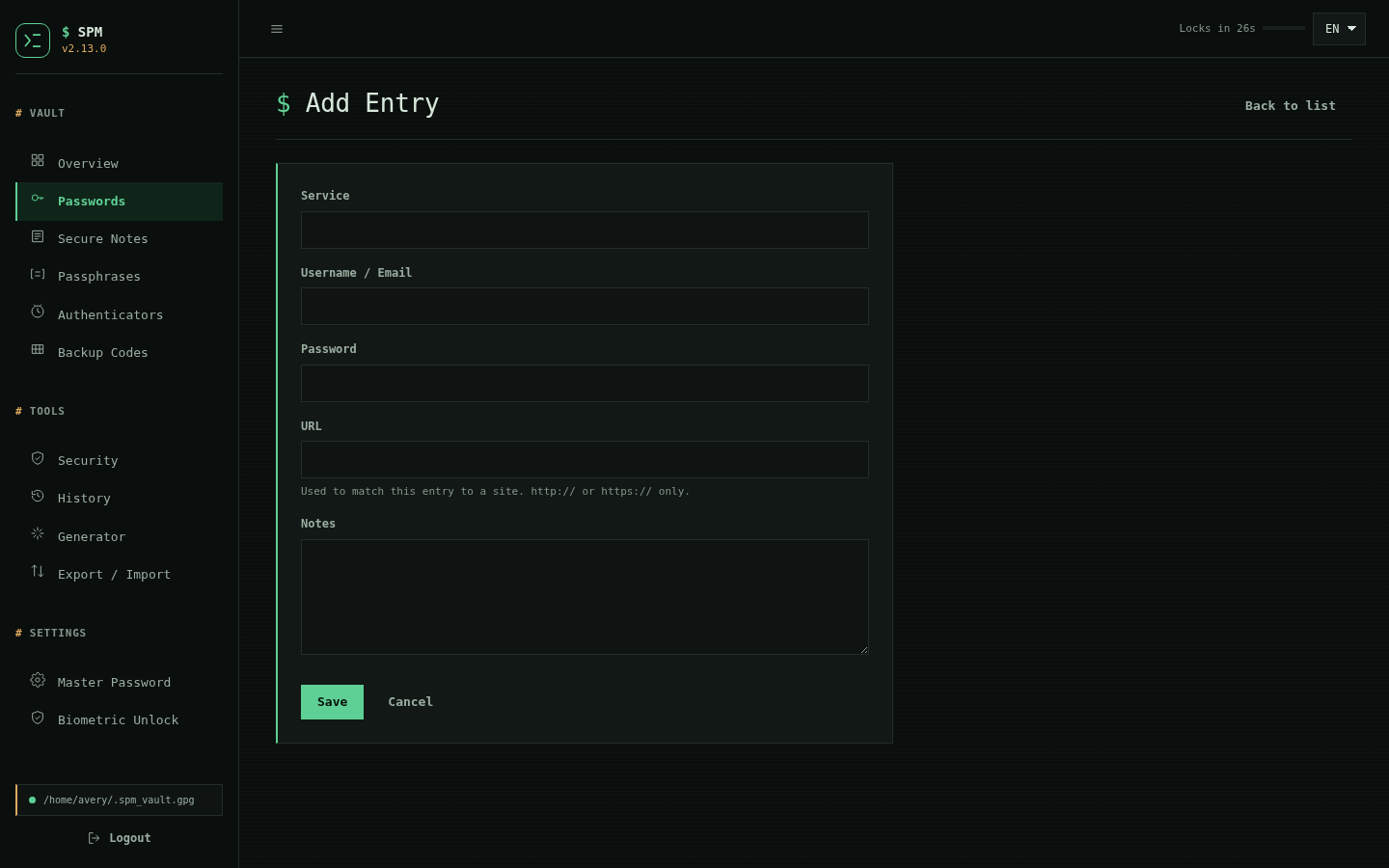 Add password