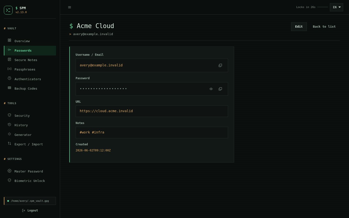 View password