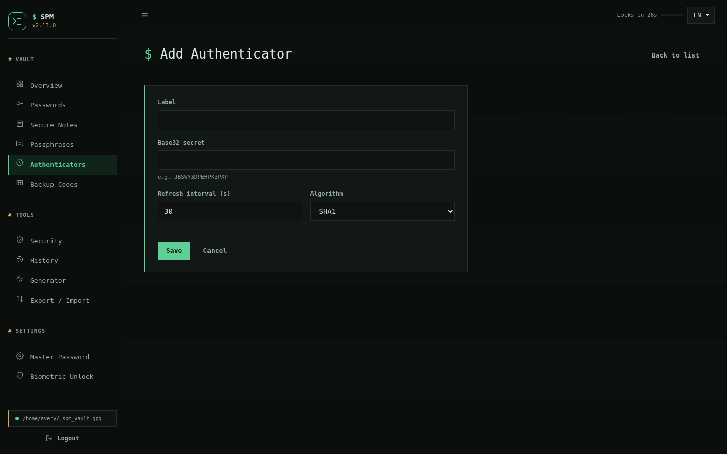 Add authenticator